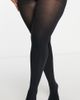 ASOS Curve ASOS DESIGN Curve 90 denier super stretch improved fit tights in black - 1