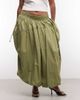 ASOS Curve ASOS DESIGN Curve adjustable drawstring pocket detail volume midi skirt-Green - 2