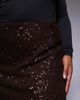 ASOS Curve ASOS DESIGN Curve all-over sequin mini skirt in chocolate-Brown - 3