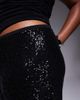 ASOS Curve ASOS DESIGN Curve all-over sequin wide leg pants in black - 4