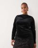 ASOS Curve ASOS DESIGN Curve allover sequin micro mini skirt in black - 1