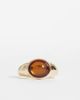 ASOS Curve ASOS DESIGN Curve amber stone set ring in gold tone - 3