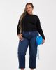 ASOS Curve ASOS DESIGN Curve ankle grazer comfort stretch straight leg jeans in dark mid blue-Navy - 1
