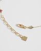 ASOS Curve ASOS DESIGN Curve anklet with station multi-colored chippings in gold tone - 2