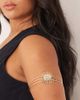 ASOS Curve ASOS DESIGN Curve arm cuff with sun design in gold tone - 1