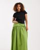 ASOS Curve ASOS DESIGN Curve asymmetric dropped waist maxi skirt in green-Multi - 1