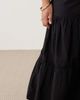 ASOS Curve ASOS DESIGN Curve asymmetric tiered boho maxi skirt in black - 4
