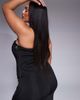ASOS Curve ASOS DESIGN Curve bandeau bandage top with gold button detail in black - part of a set - 4