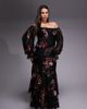ASOS Curve ASOS DESIGN Curve bardot ruffle maxi dress with tiered godets and blouson sleeves in floral print-Multi - 1