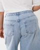 ASOS Curve ASOS DESIGN Curve barrel leg jeans with adjustable waist in lightwash-Blue - 4