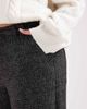 ASOS Curve ASOS DESIGN Curve barrel leg pants with seam detailing in textured black and white plaid - 3