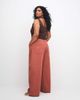 ASOS Curve ASOS DESIGN Curve barrel leg pants with washed effect in rust-Red - 2