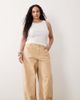 ASOS Curve ASOS DESIGN Curve barrel pants in toffee-Brown - 1