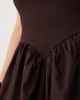 ASOS Curve ASOS DESIGN Curve basque waist midi dress with woven skirt-Brown - 3