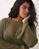ASOS Curve ASOS DESIGN Curve beach knit boucle scoop back mini dress in khaki-Green - 2