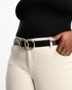 ASOS Curve ASOS DESIGN Curve beveled double circle waist and hip belt in gold metal work - 1