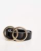 ASOS Curve ASOS DESIGN Curve beveled double circle waist and hip belt in gold metal work - 3