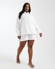 ASOS Curve ASOS DESIGN Curve Biarritz beach textured cotton shirt in white - part of a set - 4