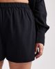 ASOS Curve ASOS DESIGN Curve Biarritz beach textured cotton shorts in black - part of a set - 2