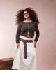 ASOS Curve ASOS DESIGN Curve boho maxi skirt with embroidered hem in white - 1