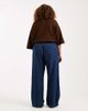 ASOS Curve ASOS DESIGN Curve boxer waist wide leg denim pants in indigo-Navy - 2