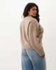 ASOS Curve ASOS DESIGN Curve boxy cardigan with side slit detail in taupe-Neutral - 4