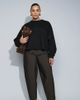 ASOS Curve ASOS DESIGN Curve boxy oversized brushback sweat in black - 1