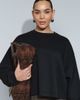ASOS Curve ASOS DESIGN Curve boxy oversized brushback sweat in black - 2
