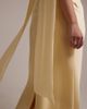 ASOS Curve ASOS DESIGN Curve Bridesmaid halterneck satin maxi dress with scarf detail in lemon-Yellow - 3