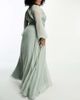 ASOS Curve ASOS DESIGN Curve bridesmaid long sleeve ruched maxi dress with wrap skirt in olive-Green - 2