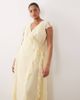 ASOS Curve ASOS DESIGN Curve Bridesmaid wrap front ruffle maxi dress in pale yellow - 2