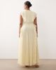 ASOS Curve ASOS DESIGN Curve Bridesmaid wrap front ruffle maxi dress in pale yellow - 4