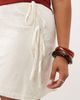 ASOS Curve ASOS DESIGN Curve broderie wrap mini skort with lace trim in cream-White - 3
