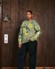 ASOS Curve ASOS DESIGN Curve brushed floral placement sweater in sage-Green - 1
