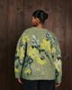 ASOS Curve ASOS DESIGN Curve brushed floral placement sweater in sage-Green - 4