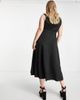 ASOS Curve ASOS DESIGN Curve button detail midi prom dress in black - 2