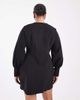 ASOS Curve ASOS DESIGN Curve button down blazer structured mini dress in black - 3