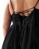 ASOS Curve ASOS DESIGN Curve cami top with volume peplum and tie straps in black - 3