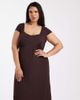 ASOS Curve ASOS DESIGN Curve cap sleeve midi tea dress in chocolate-Brown - 2