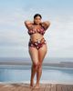 ASOS Curve ASOS DESIGN Curve Celeste high leg high waist bikini bottom in vacation print-Multi - 3
