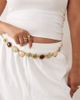 ASOS Curve ASOS DESIGN Curve chain belt with resin stone-set detailing in gold tone - 1
