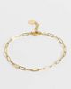 ASOS Curve ASOS DESIGN Curve chain bracelet with paperchain links-GOLD - 1