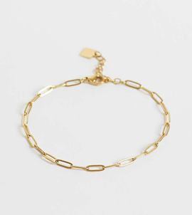 ASOS Curve ASOS DESIGN Curve chain bracelet with paperchain links-GOLD