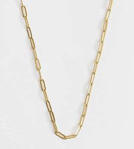 ASOS Curve ASOS DESIGN Curve chain necklace with paperchain links-GOLD