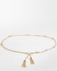 ASOS Curve ASOS DESIGN Curve chain tassel belt in gold - 1