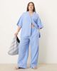 ASOS Curve ASOS DESIGN Curve cheesecloth shirt in blue - part of a set - 2