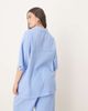 ASOS Curve ASOS DESIGN Curve cheesecloth shirt in blue - part of a set - 3