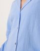 ASOS Curve ASOS DESIGN Curve cheesecloth shirt in blue - part of a set - 4