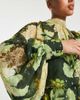 ASOS Curve ASOS DESIGN Curve chiffon mini dress with wrap neck detail-Green - 3