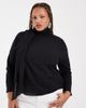 ASOS Curve ASOS DESIGN Curve chiffon scarf detail sheer blouse in black - 1